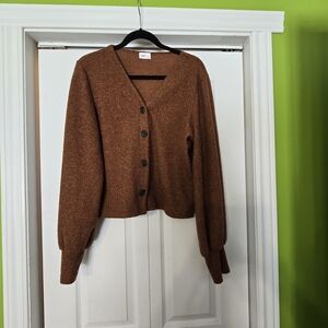 Elegant Brown Women's Cardigan